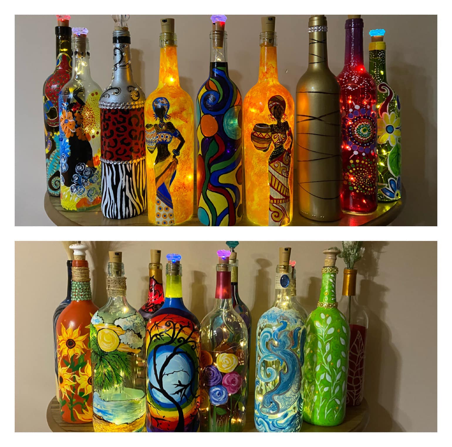 J’s Upcycled WineBottles &Crafts Jbottleart.