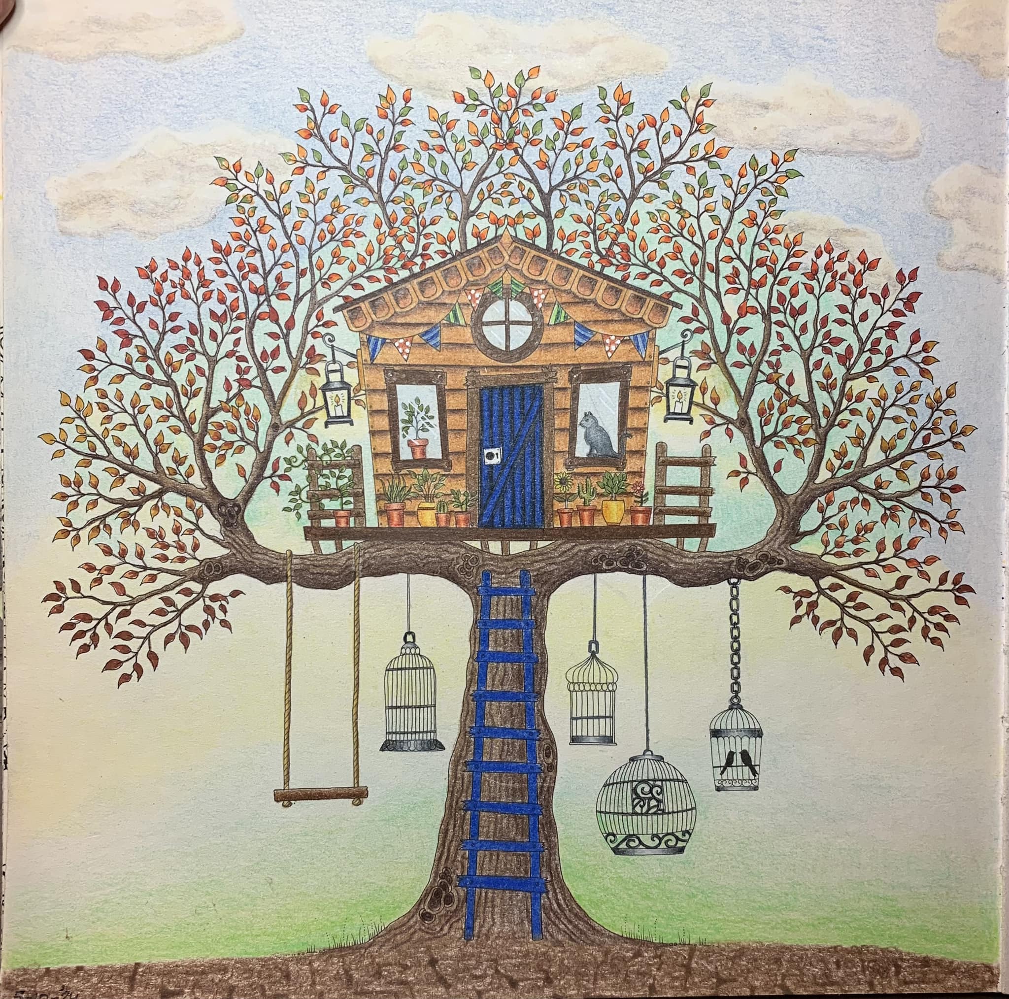 Coloring Johanna Basford's Secret Garden first edition