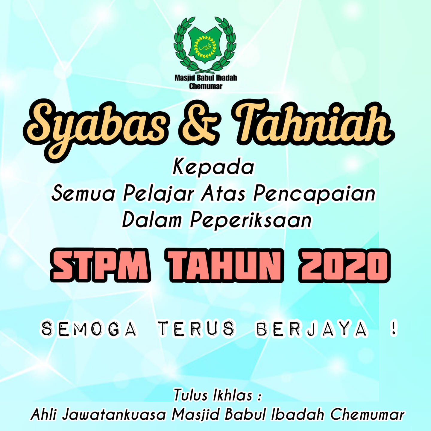 SYABAS & TAHNIAH !!!! Biar... - Masjid Babul Ibadah Chemumar | Facebook
