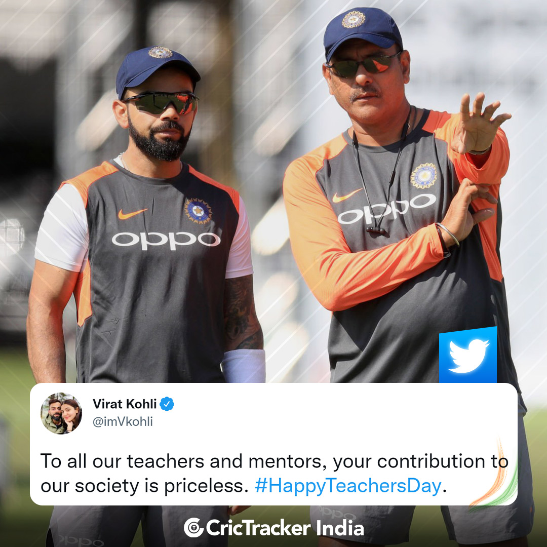 CricTracker - Virat Kohli wishes a Happy Teachers Day. #CricTracker # ...