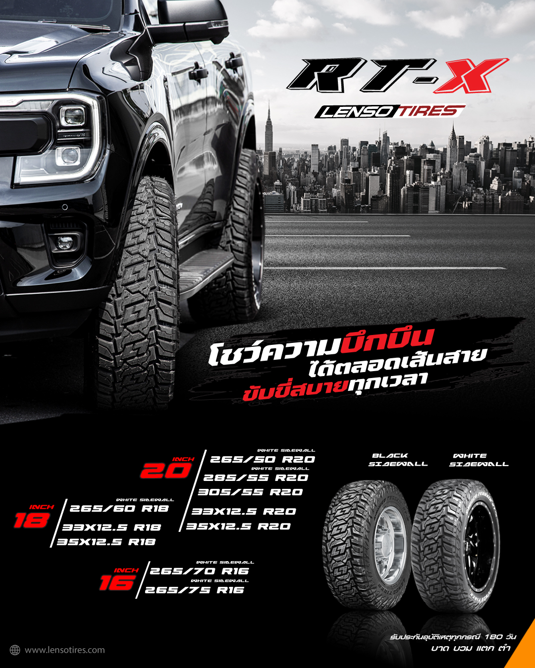 โชว์ความบึกบึนได้ตลอดเส้นสาย... - Lenso & Raiden Tires