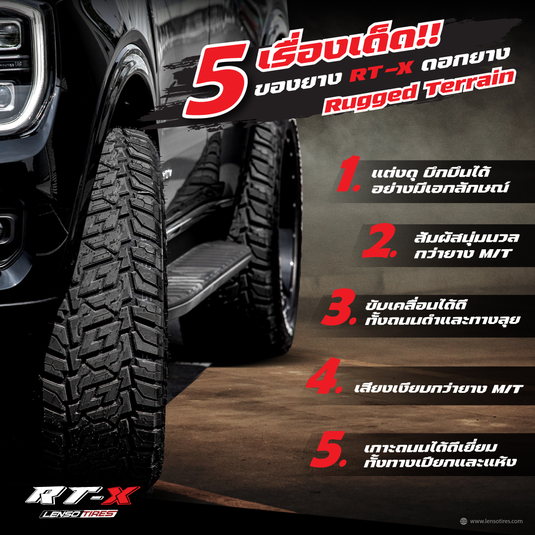 5 เรื่องเด็ดของยาง RTX ดอกยาง... - Lenso & Raiden Tires