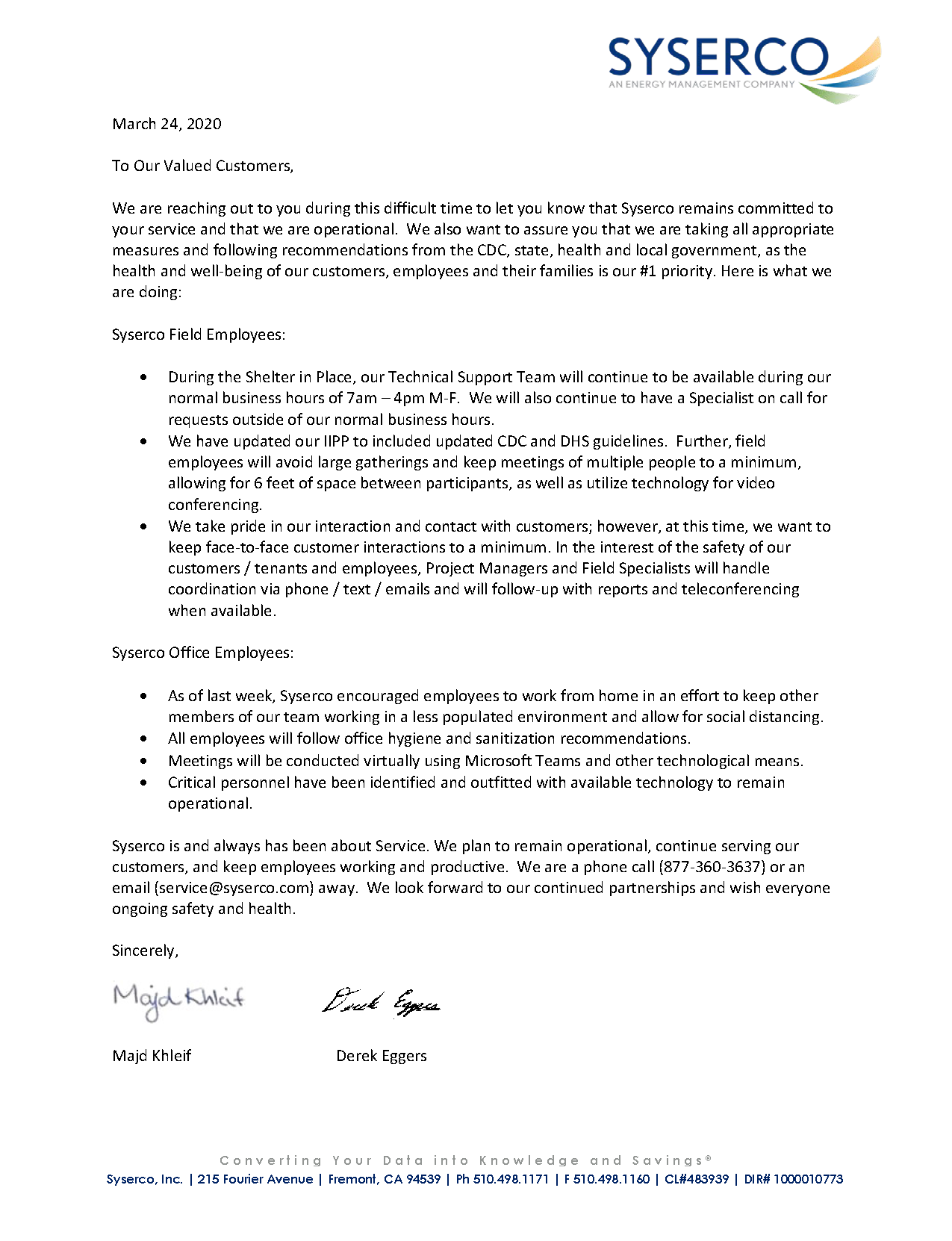 Syserco - An Energy Management Company | Fremont CA