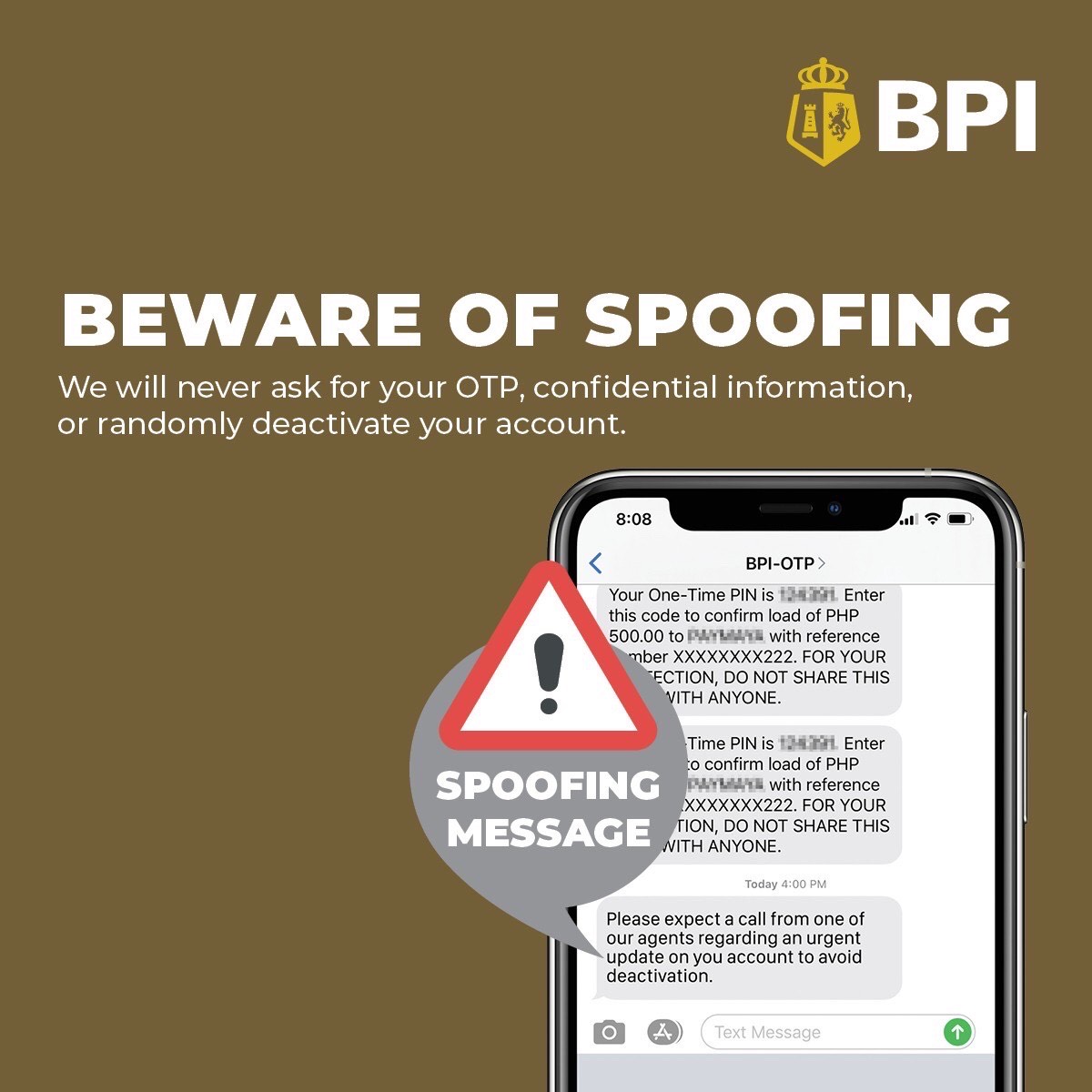 BPI - #BPICybersecuriTips: Beware of text messages which... | Facebook