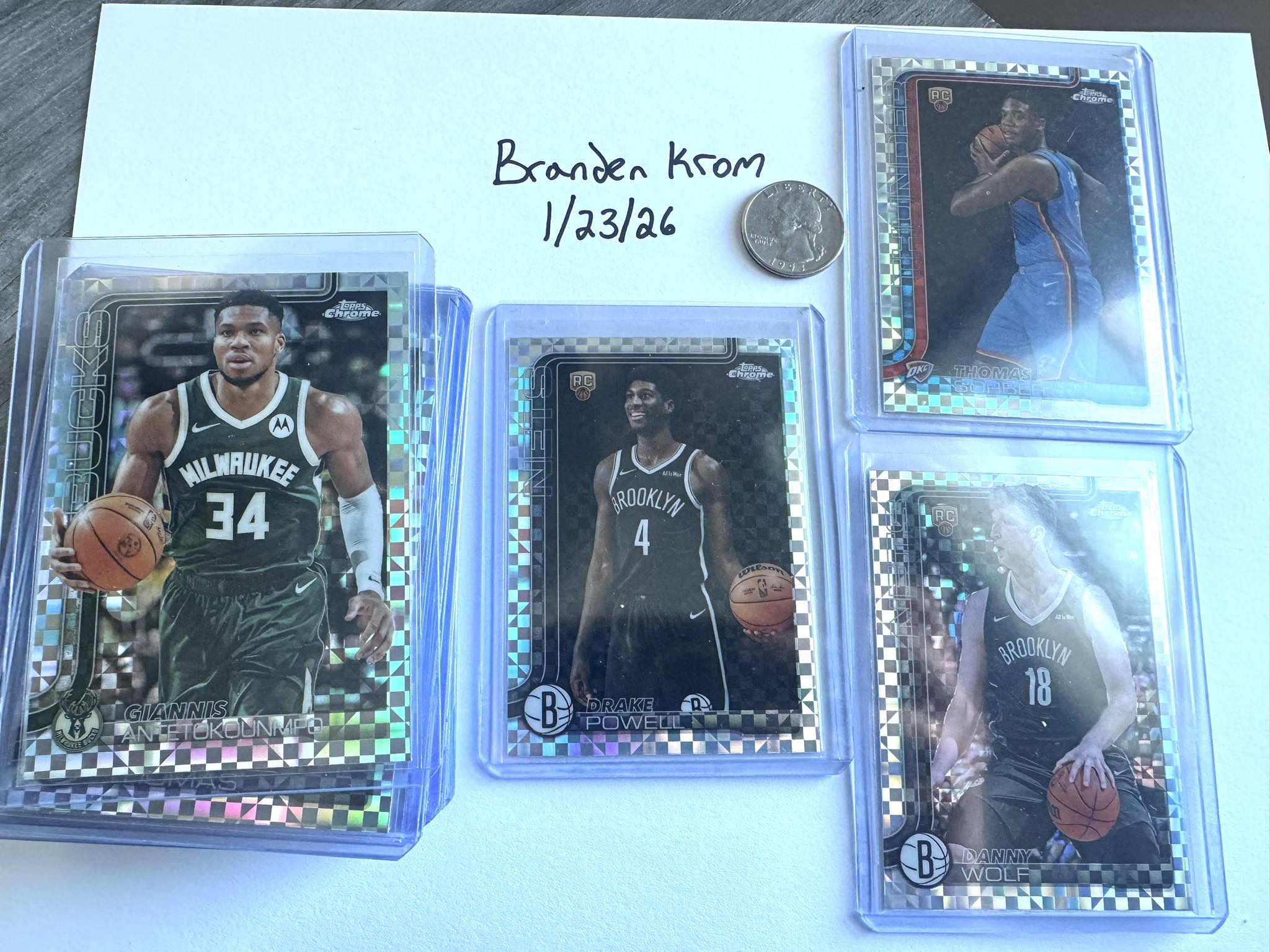 NBA 2025-2026 Topps chrome for sale/trade all cards are pack fresh 