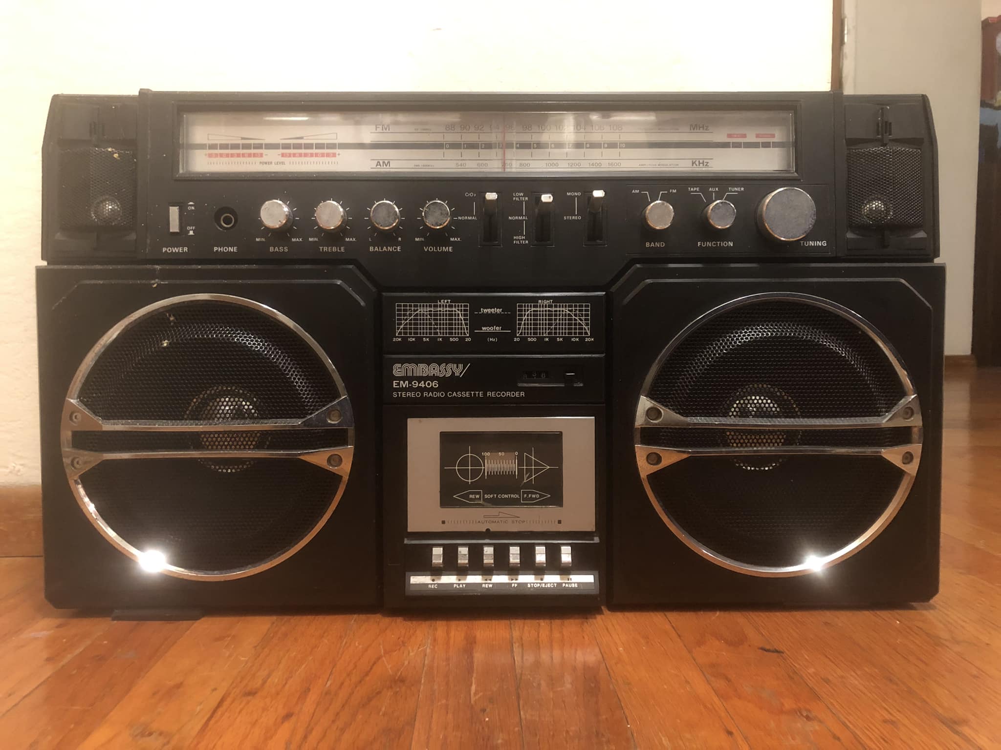 Vintage Jeep Telemania Yellow Portable Boombox WPSS-1A CD Radio AM