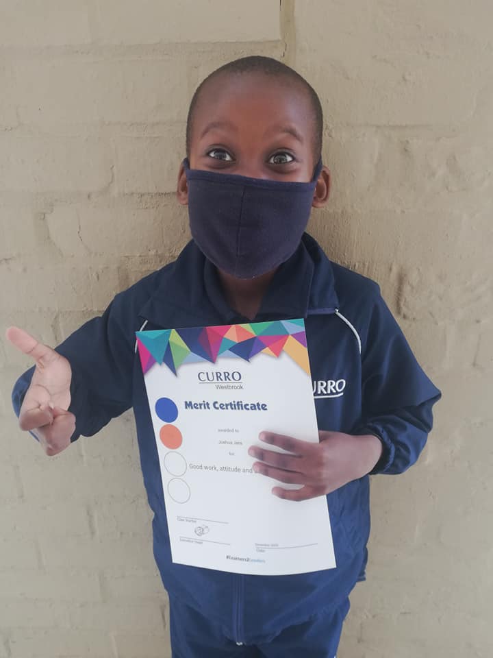 Curro Westbrook - Congratulations to the following Grade 1...