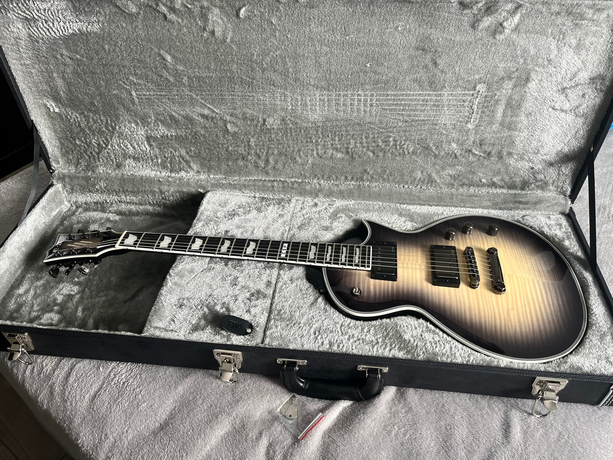 2022 ESP E-II Eclipse guitar in black natural burst