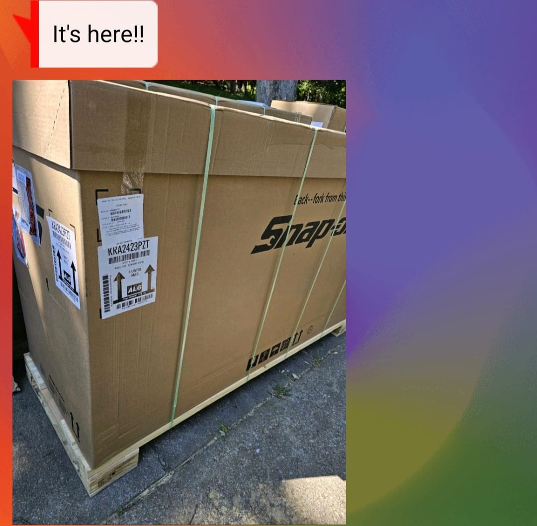 Snap-on tool box setup and delivery experience with Al Brown and