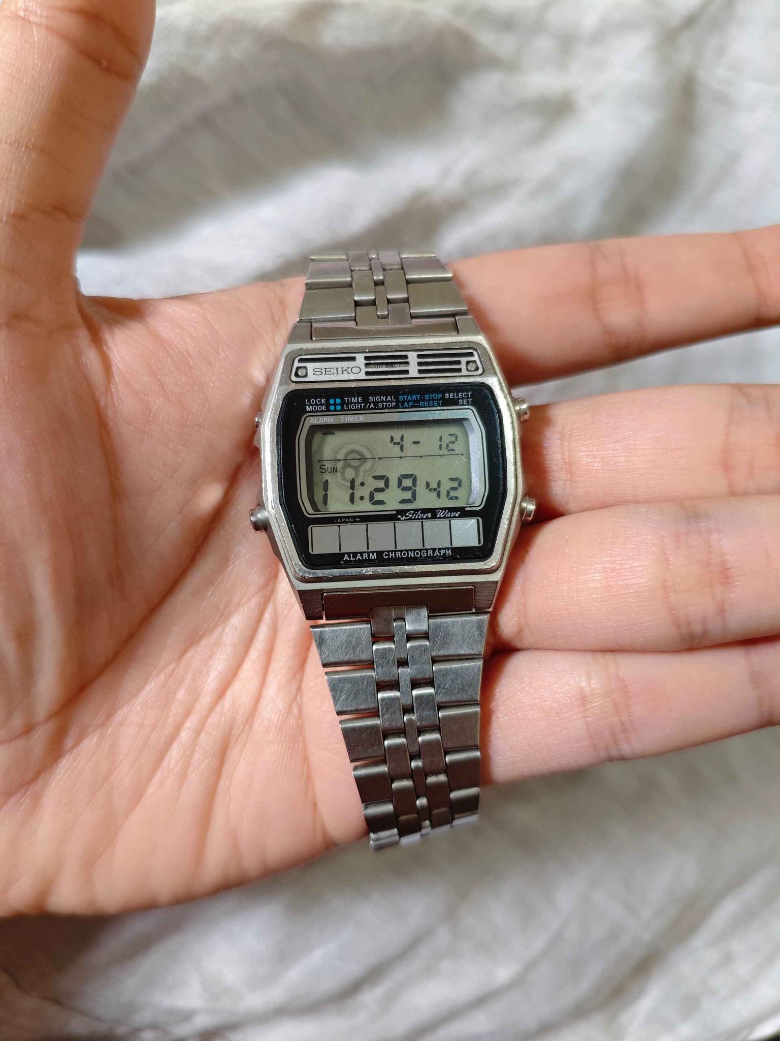 RARE Vintage Seiko SilverWave A258-5000 Solar Digital (1980 