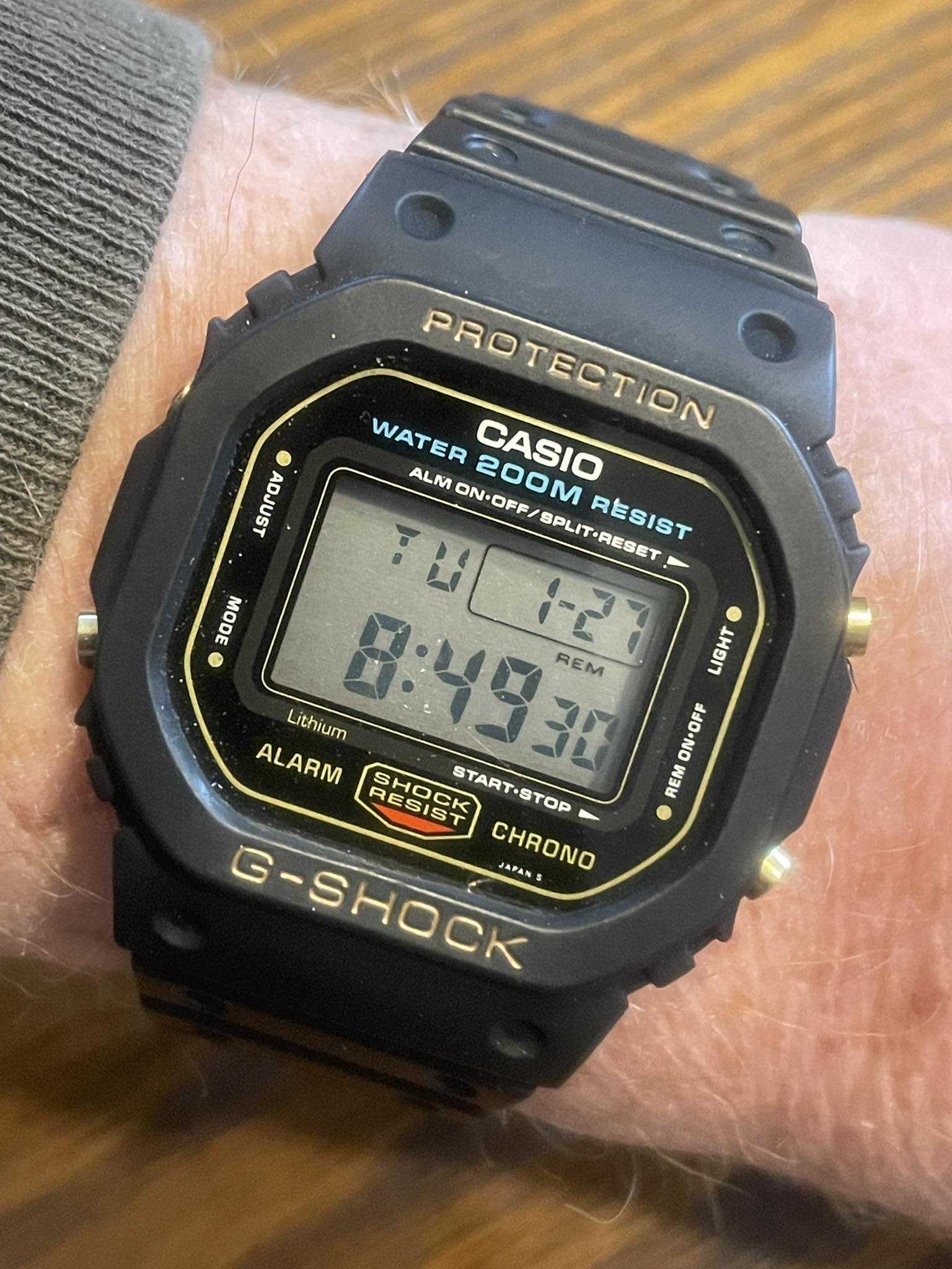 Restored Casio G-Shock DW-5600C-9CV watch fully functional