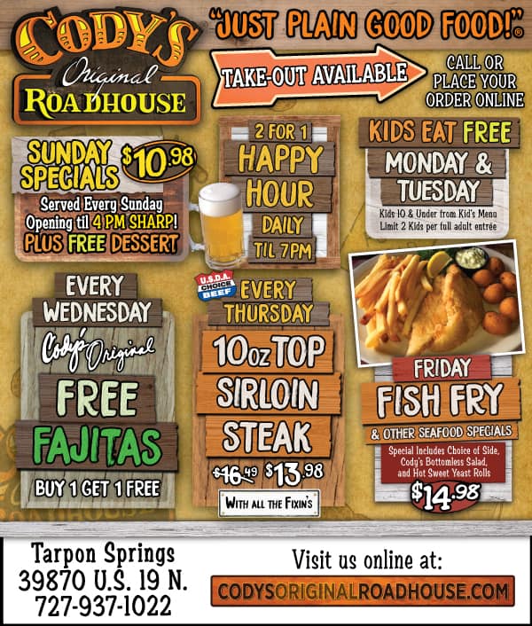 We Have Cody S Original Roadhouse Tarpon Springs Fl Facebook