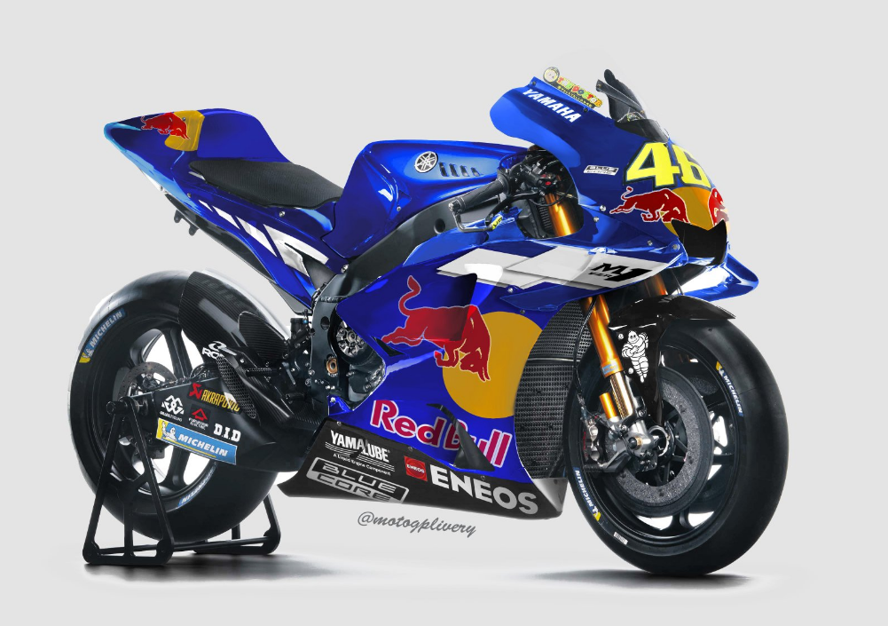 Red Bull YAMAHA WCM MotoGP RGV-Γ 完成品2台 Yamaha M1 Red Bull Gp 500 Team WCM tribute