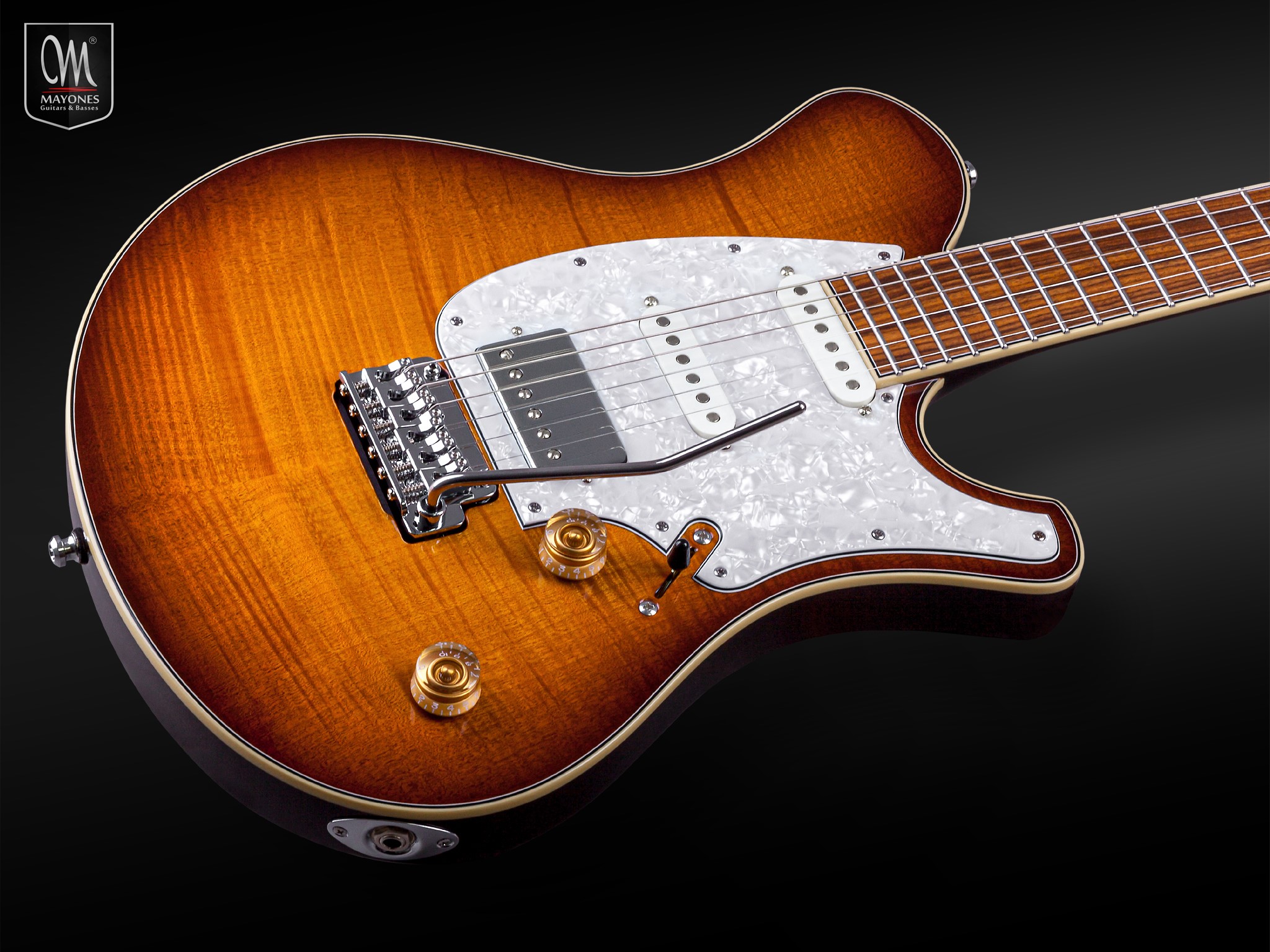 Mayones Legend V22 6 🎸🔥🧡🤘 Flamed Maple top | Trans 2Tone