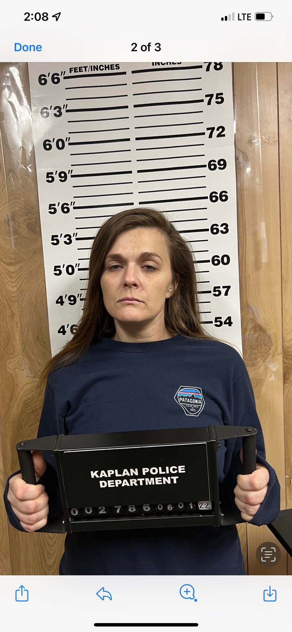 Katie Thorton Arrested and... Kaplan Police Department