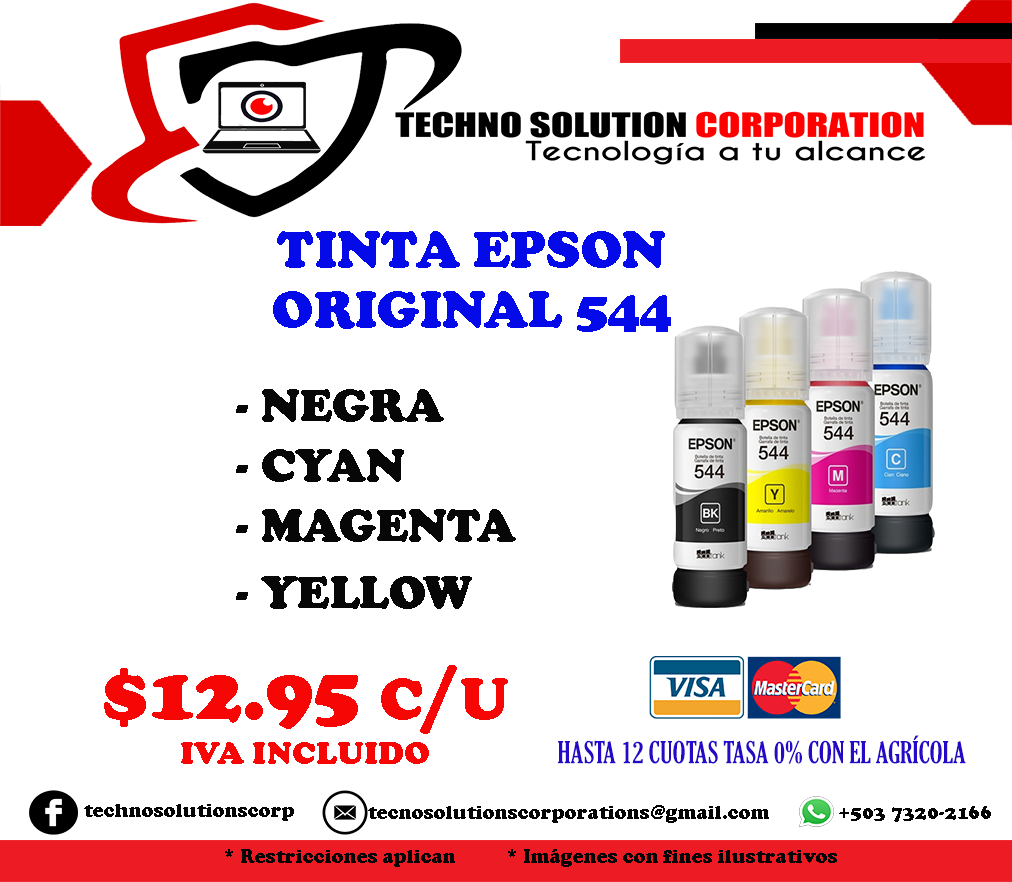 🖨 VARIEDAD DE TINTAS ORIGINALES Y... - Technosolutions Corp | Facebook