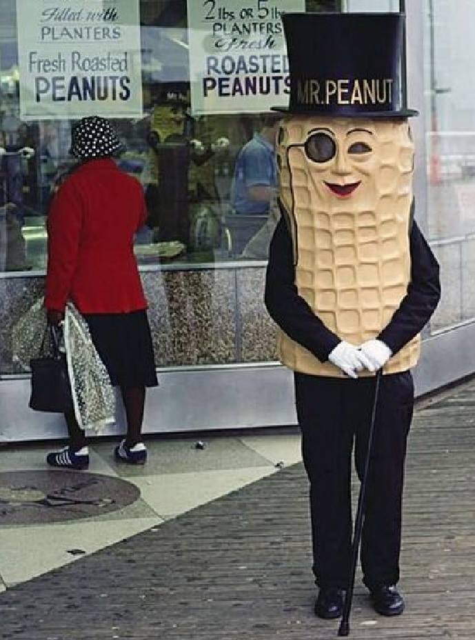 Did you ever see Mr. Peanut with his walking cane downtown near