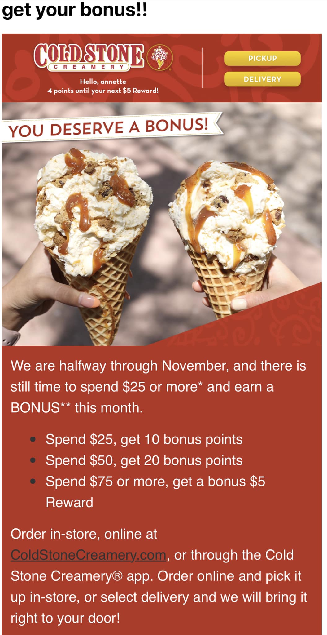 Cold Stone Creamery | Clarksville TN