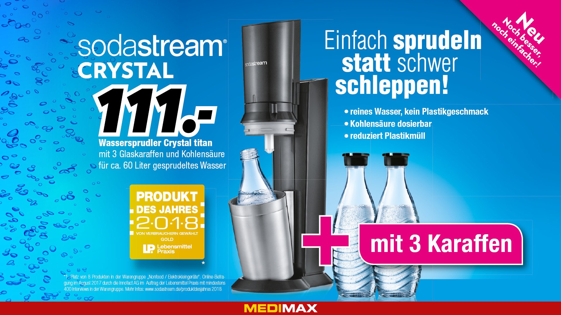 MEDIMAX - ▻▻▻ sodastream CRYSTAL + 3 Karaffen ◅◅◅ ✓ nur direkt im Markt: Zur Feilenfabrik 4