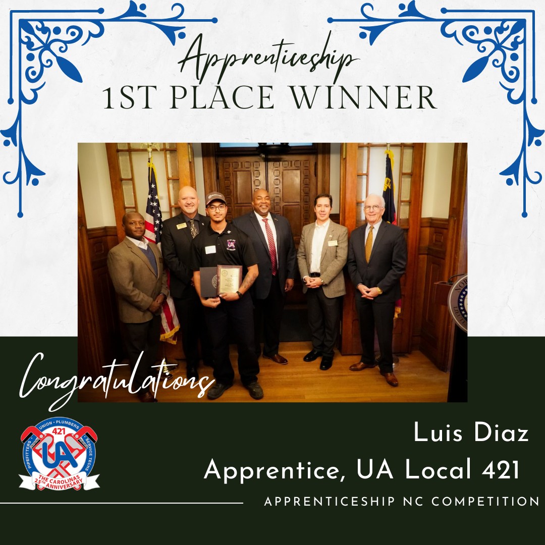 Local Union 421 - We are proud to announce that Luis Diaz,... | Facebook