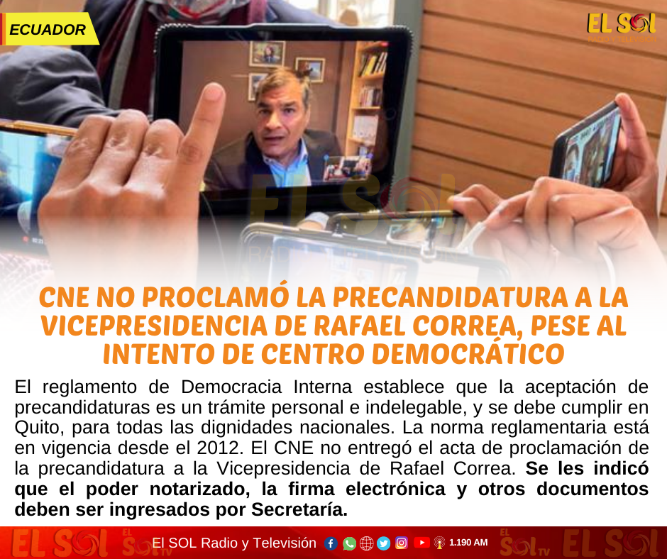 ⭕ #Ecuador CNE no proclamó la... - El SOL Radio y Televisión | Facebook