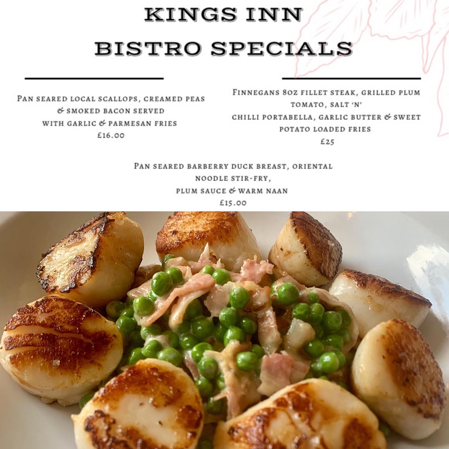 Kings Inn Castlewellan - Bistro specials are back 🍴Running Friday and ...