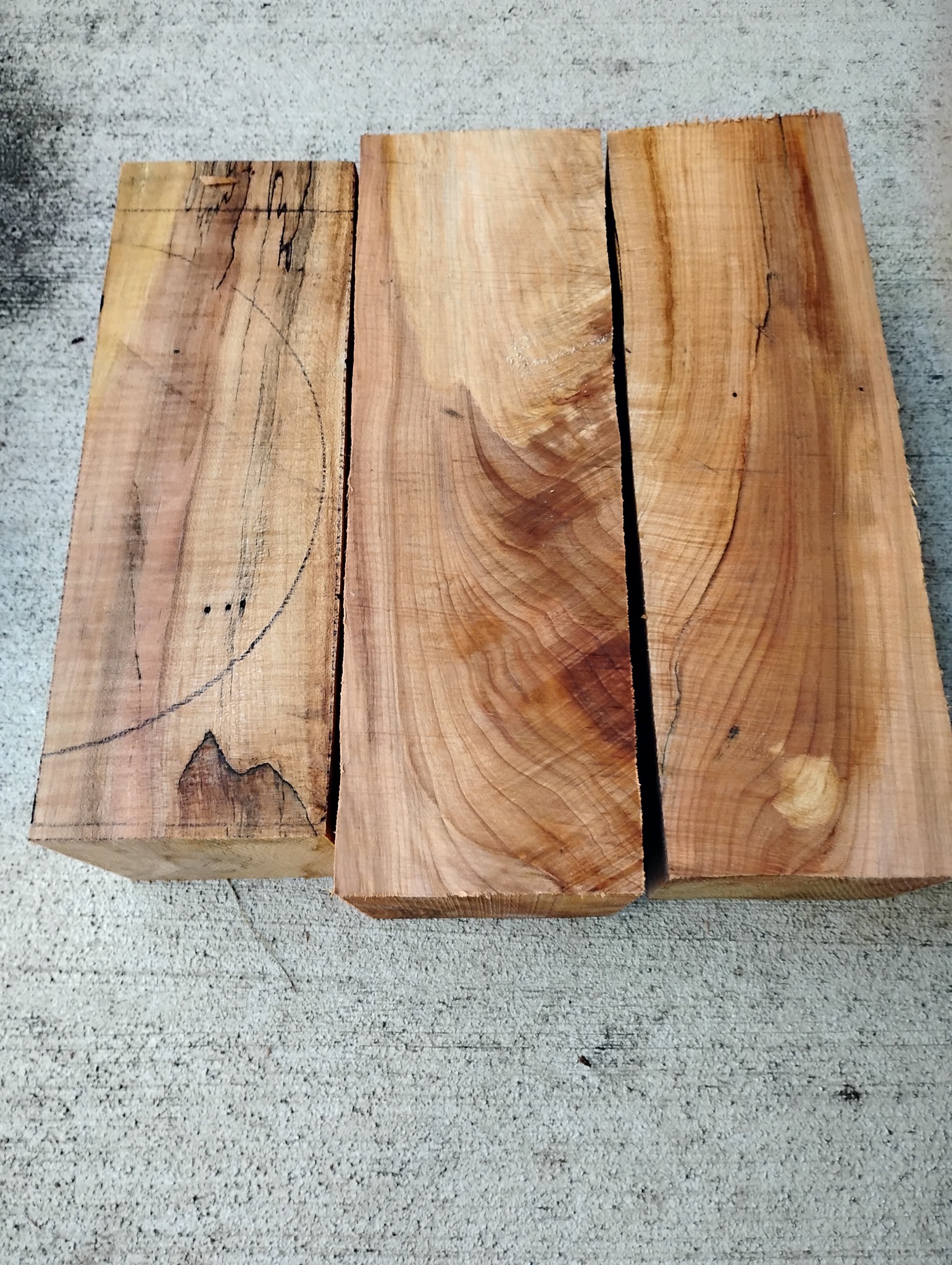 Exotic Wood Zone Flame Curly Hard Maple Turning Blank – 1.5" X 1.5" X 12" Spindle Block, USA Made