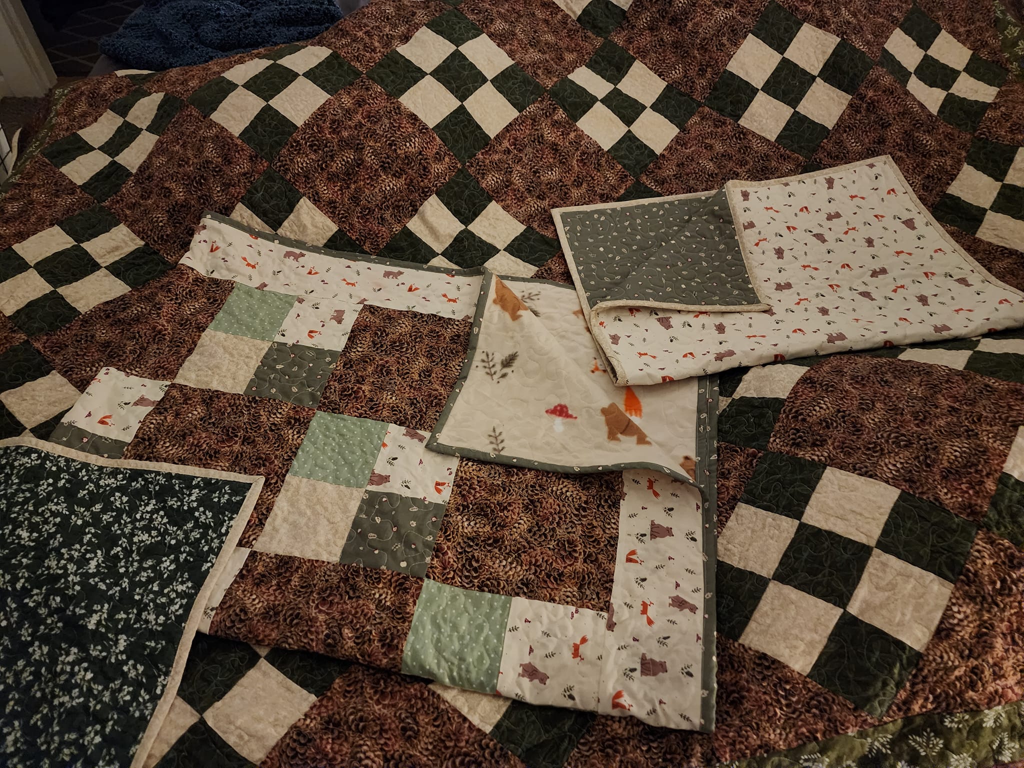 Special quilts my mom made for me and baby