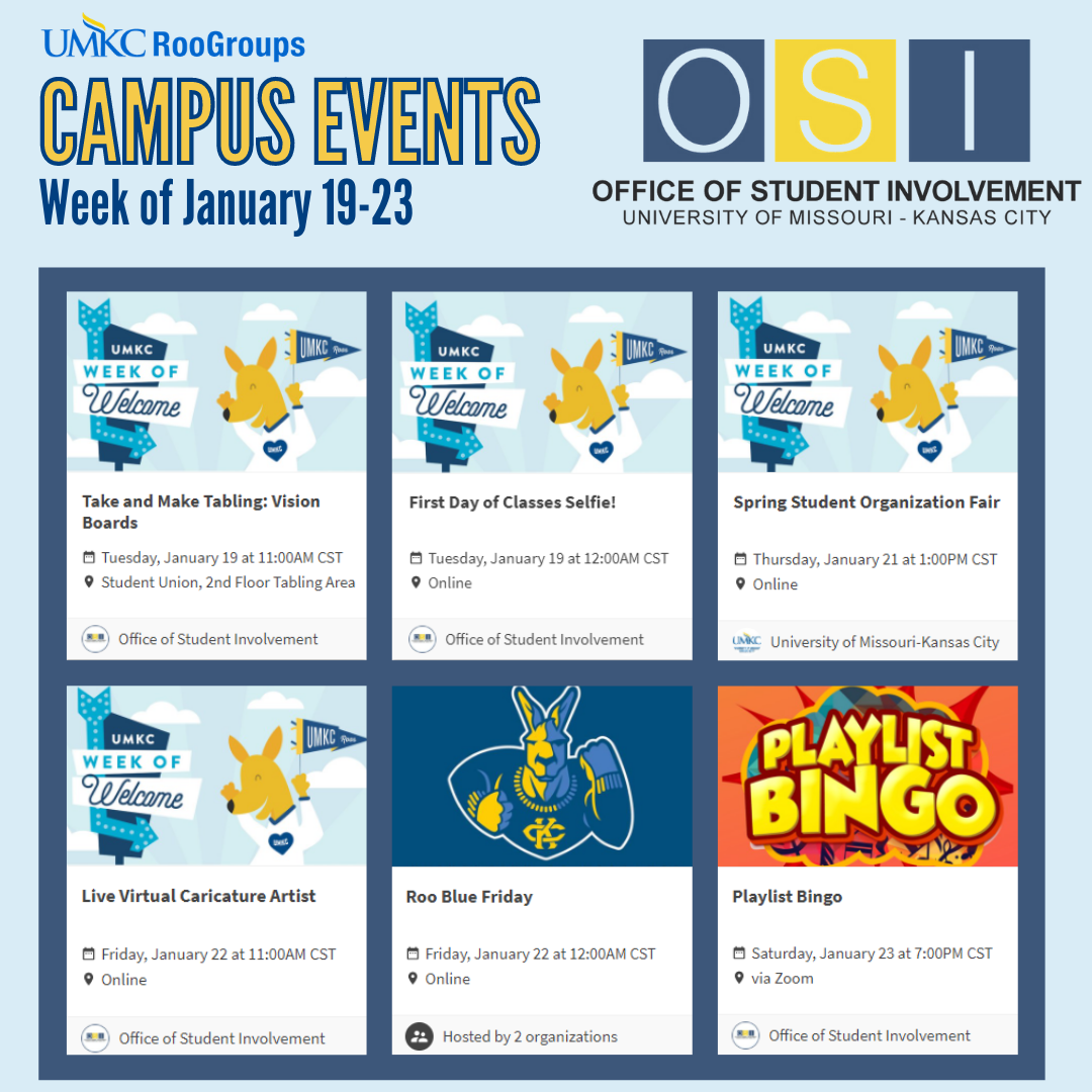 These are events happening for... - UMKC International Roos | Facebook