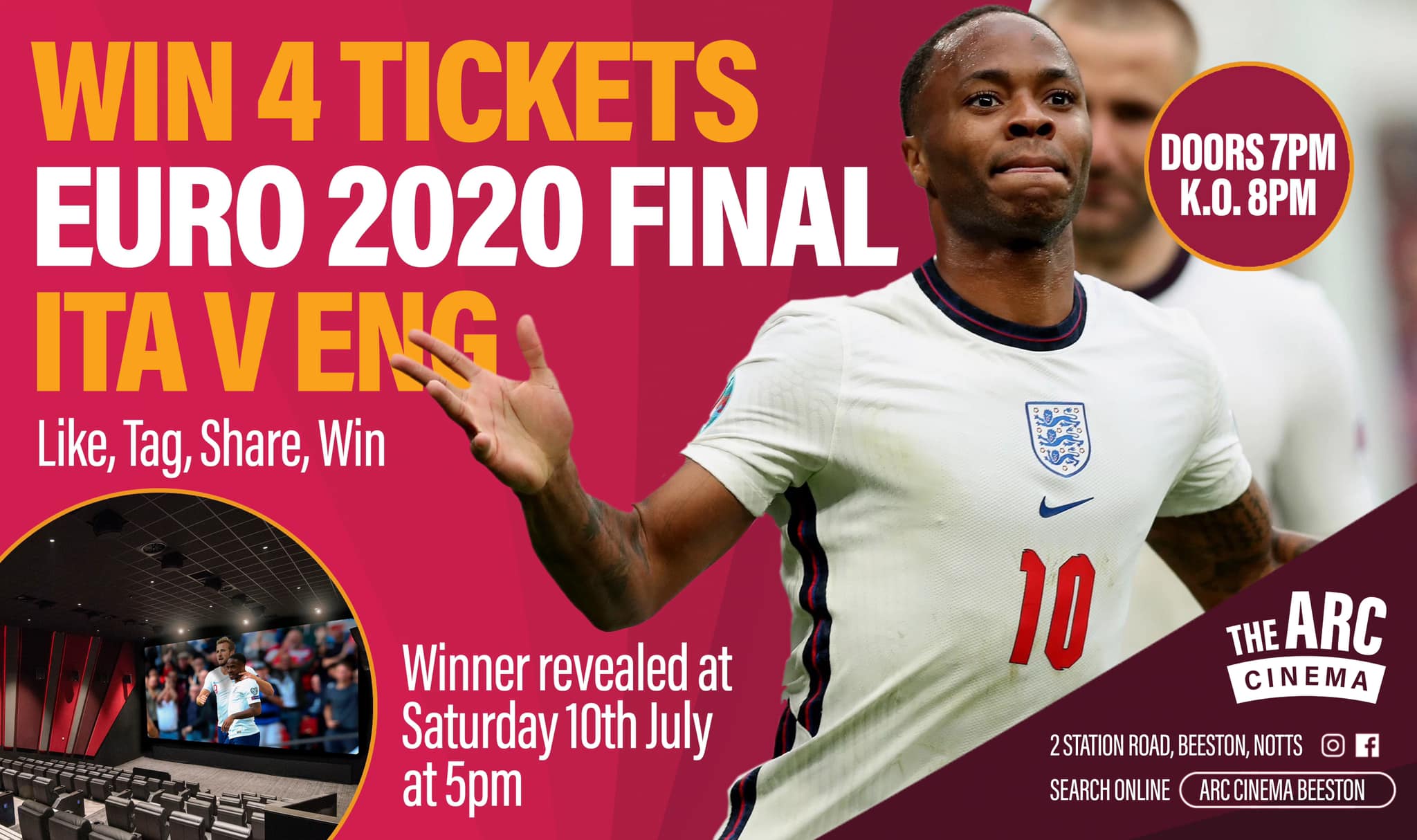 🎟⚽️ WIN 4 TICKETS ⚽️🎟 One lucky... - Arc Cinema Beeston | Facebook