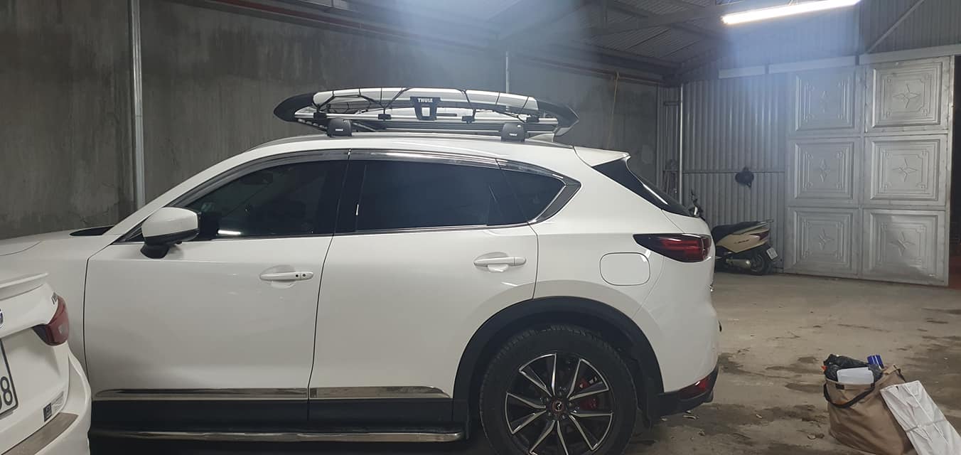 What roof bike rack fits Thule Trail 824 for Mazda CX5?