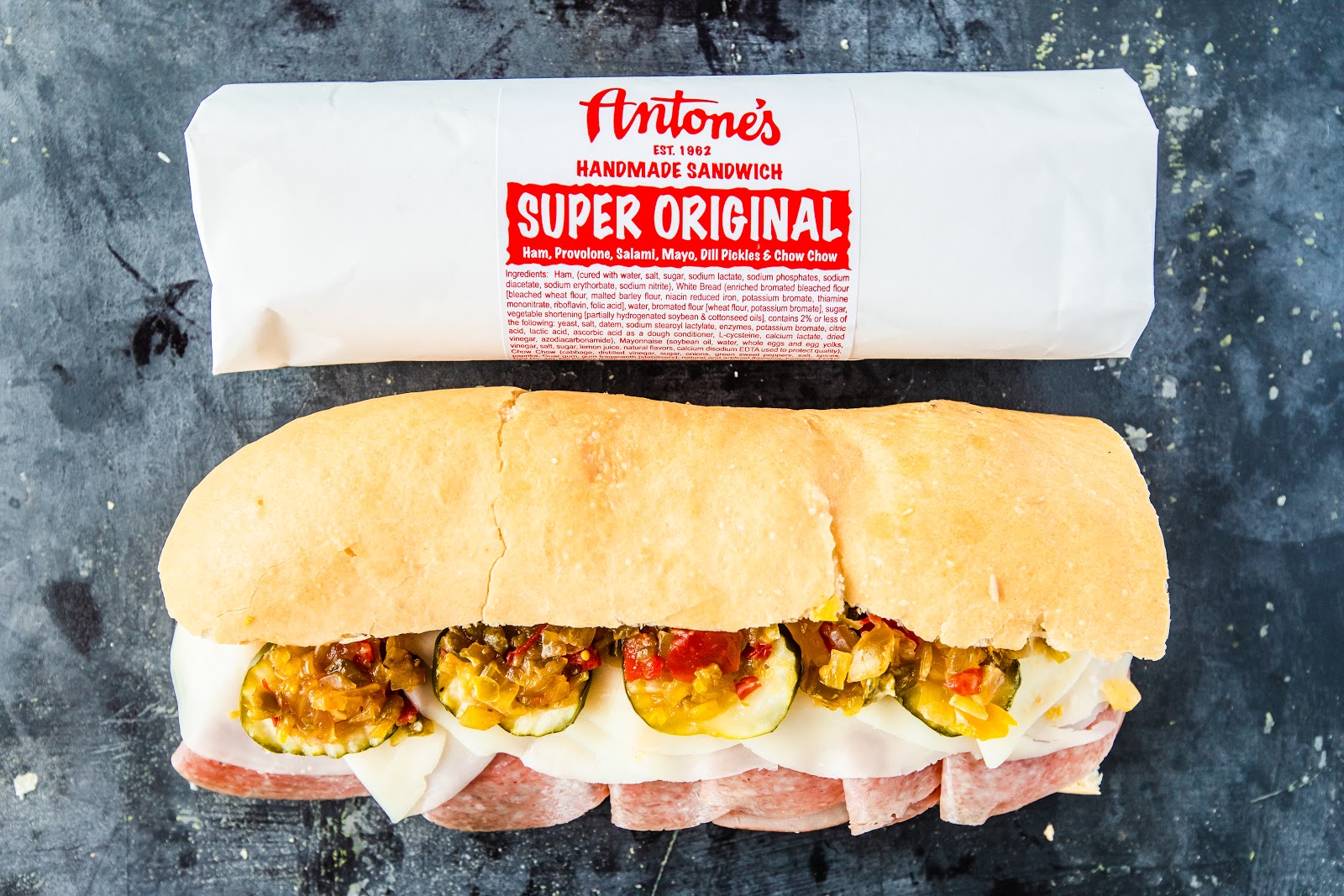 Antone's Famous Po'Boys - Ham, provolone, salami, mayo, dill pickles ...