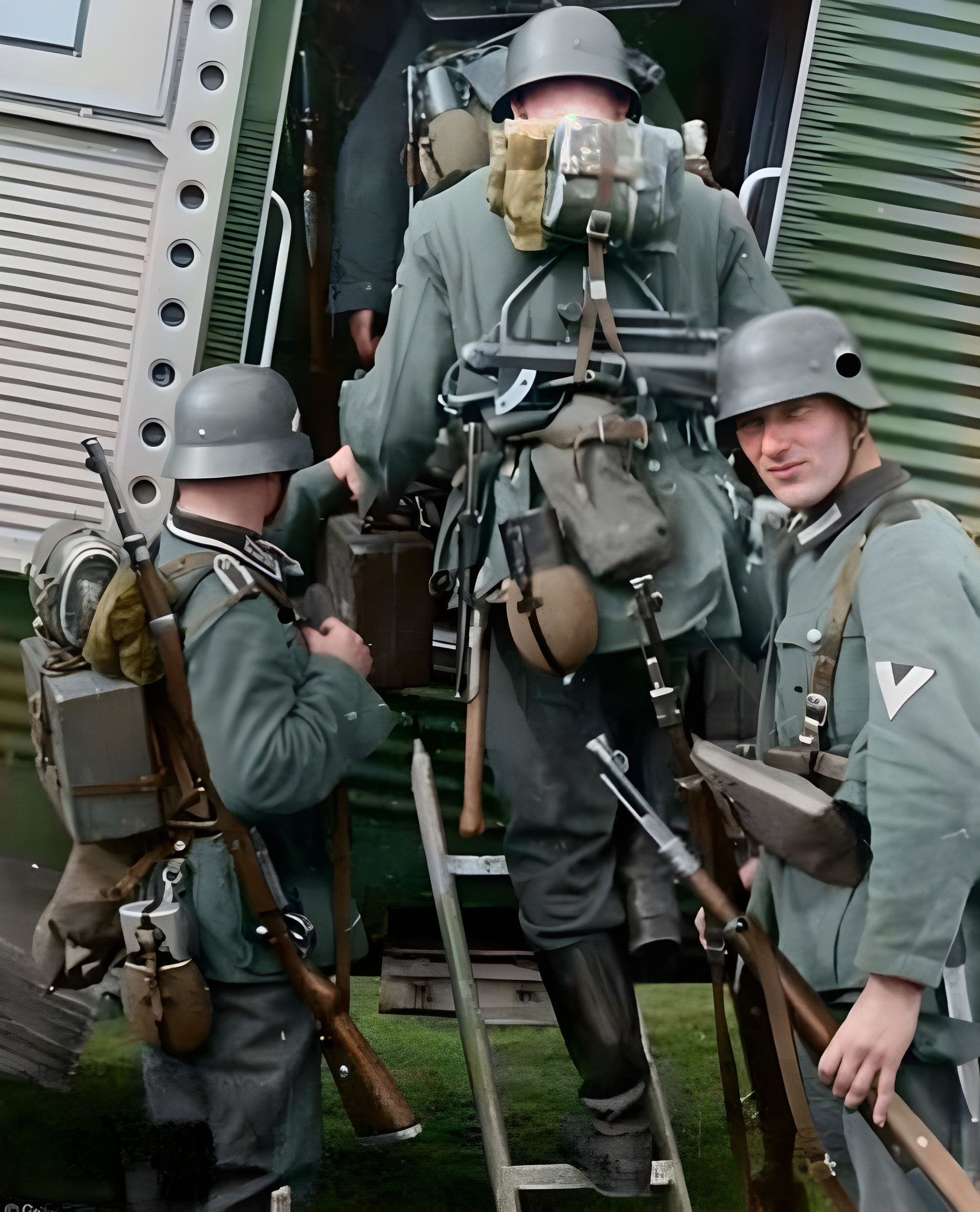 CH Inam - A Historical photo of ww2 Luftwaffe soldiers board a Ju-52 ...