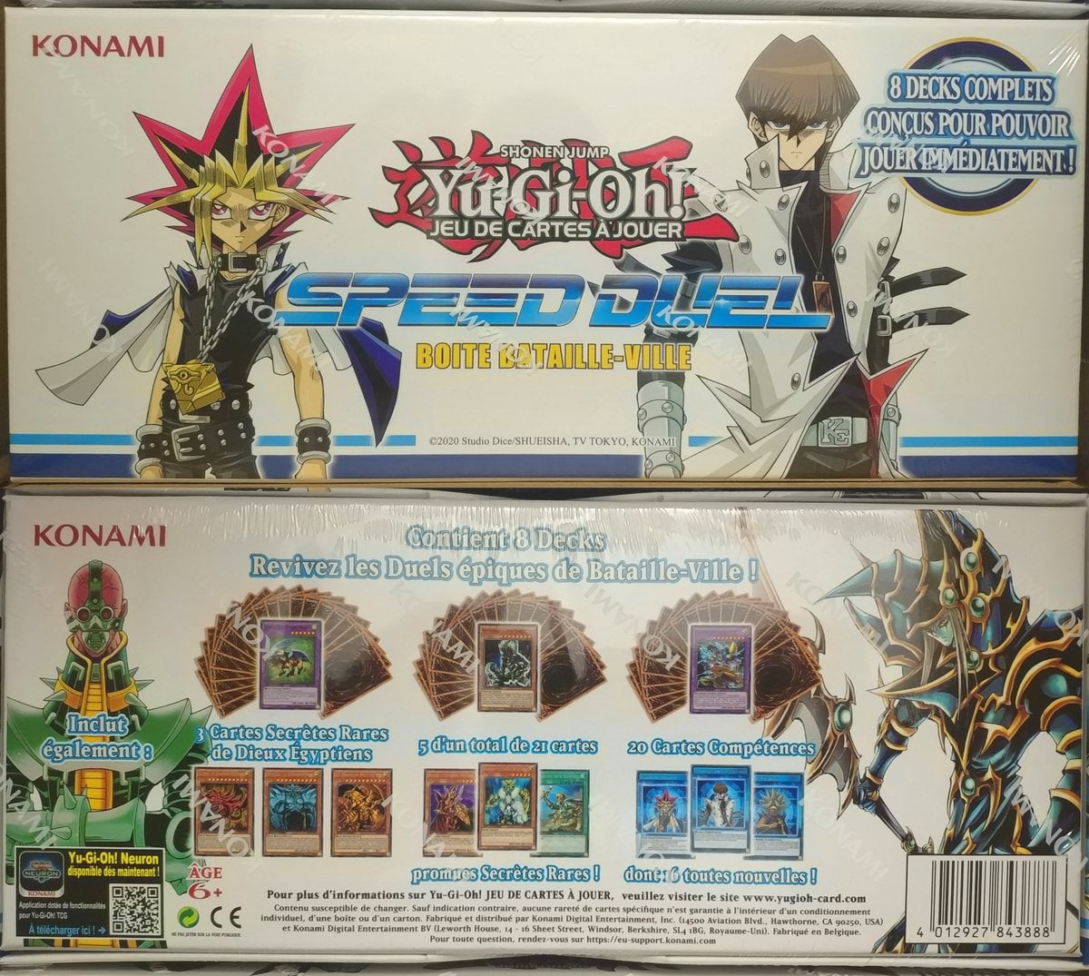 Coffret Yu-Gi-Oh! Speed Duel Boîte Bataille Ville - Version Française - 228 Cartes, 8 Decks