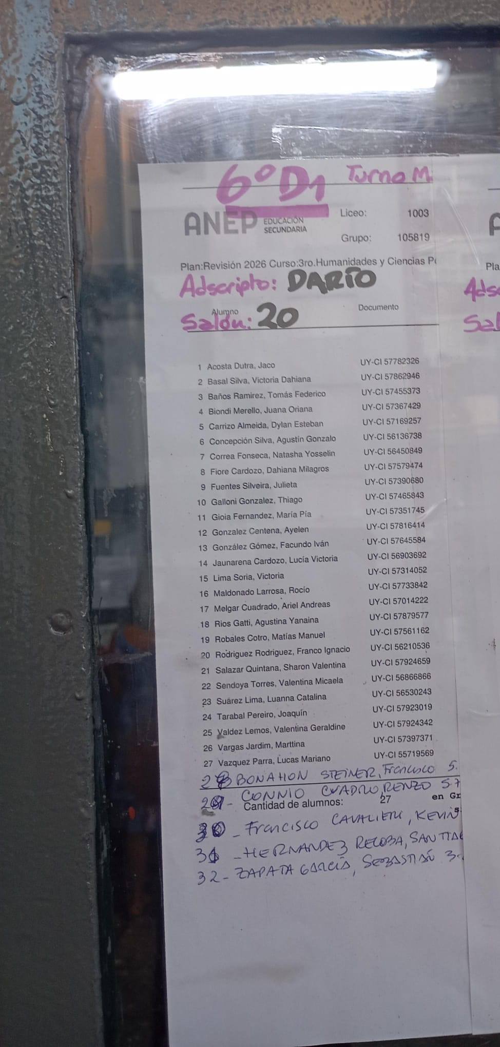les comparto las listas de 6