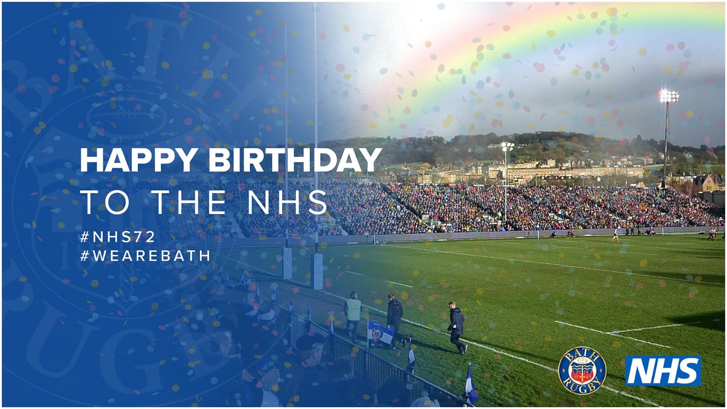 Bath Rugby - Happy Birthday to the NHS 🎉🎂💙