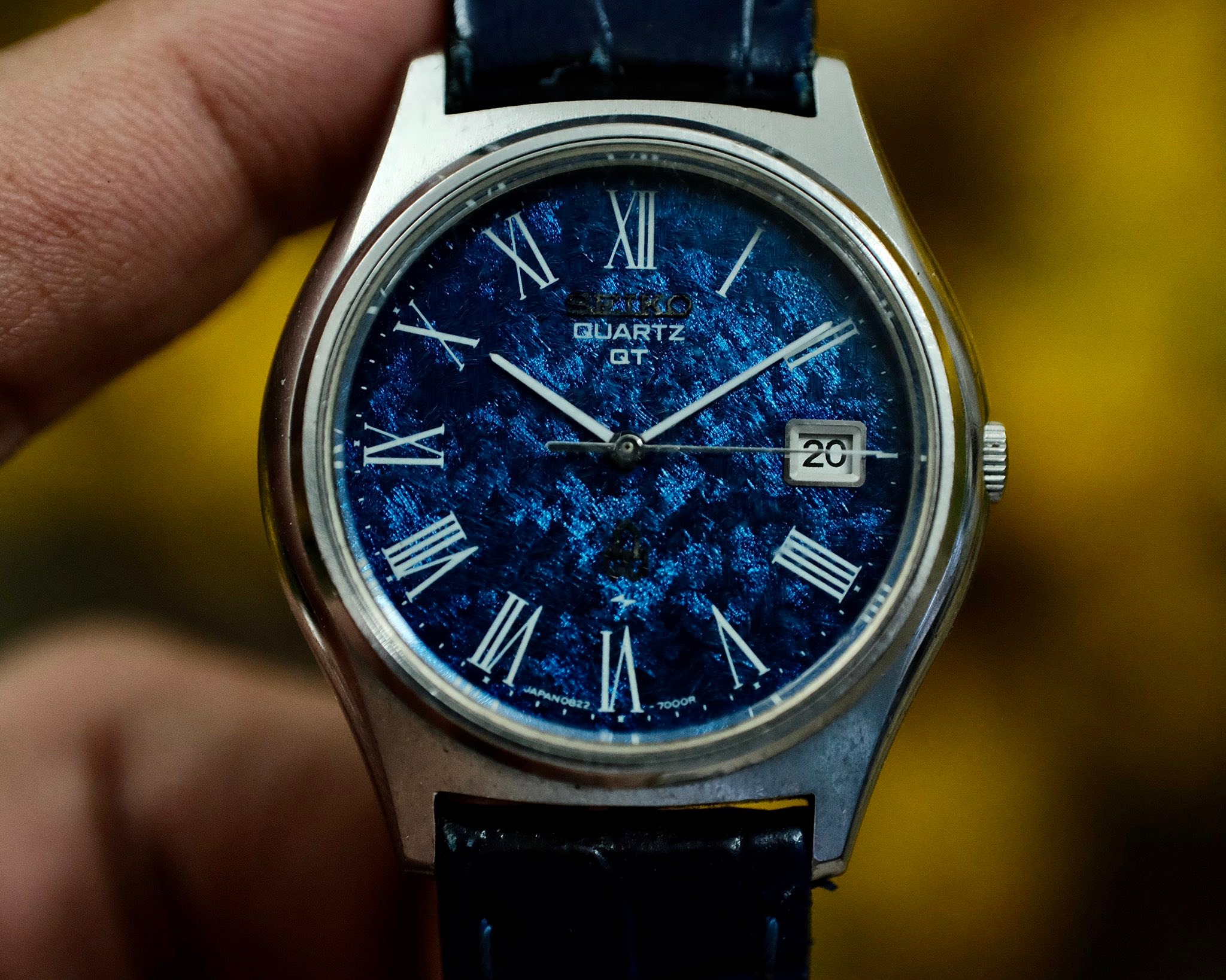 Seiko QT Blue Navy Snowflake Dial watch