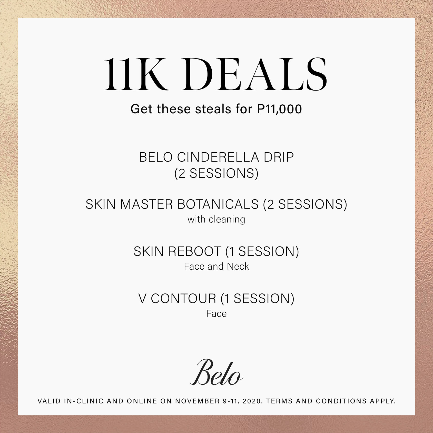 Just in time for the holidays—make a wish, because the Belo 11.11 SALE is here! From Buy One Get One (BOGO) deals to huge discounts on treatments and products, there's candy for