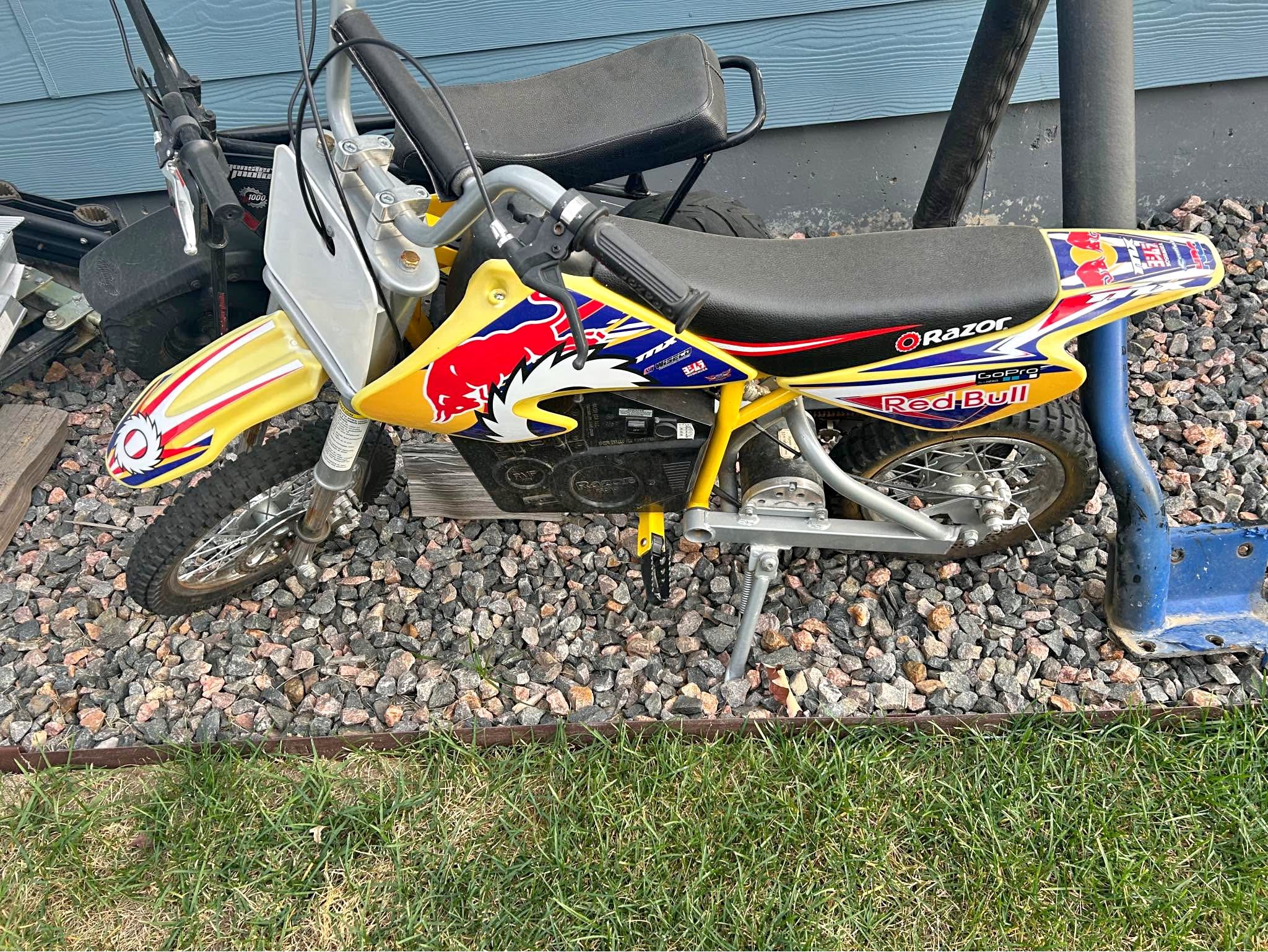 Razor Electric Dirt Bike Yellow Red Bull Graphics MX650 - Motorcycles ...