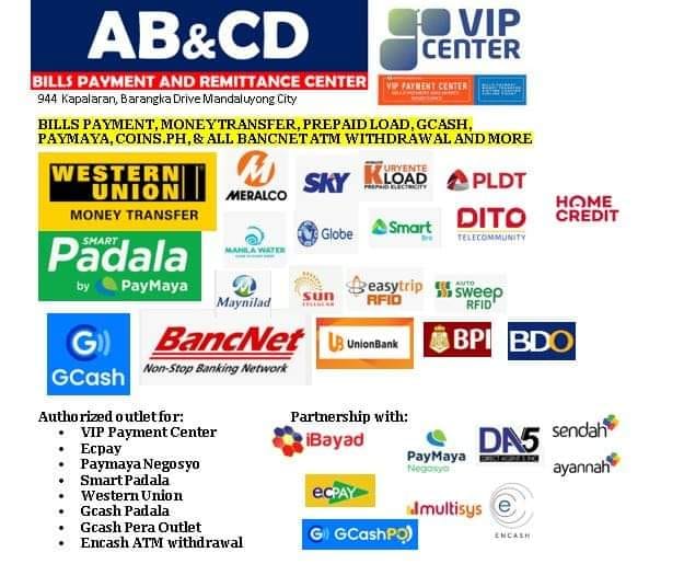 AB&CD Bills Payment And Remittance Center - VIP Payments | Mandaluyong