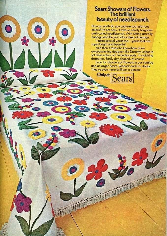 1960s SEARS PEPSI BEDSPREAD sold in 2023 for $229 ❤️💙