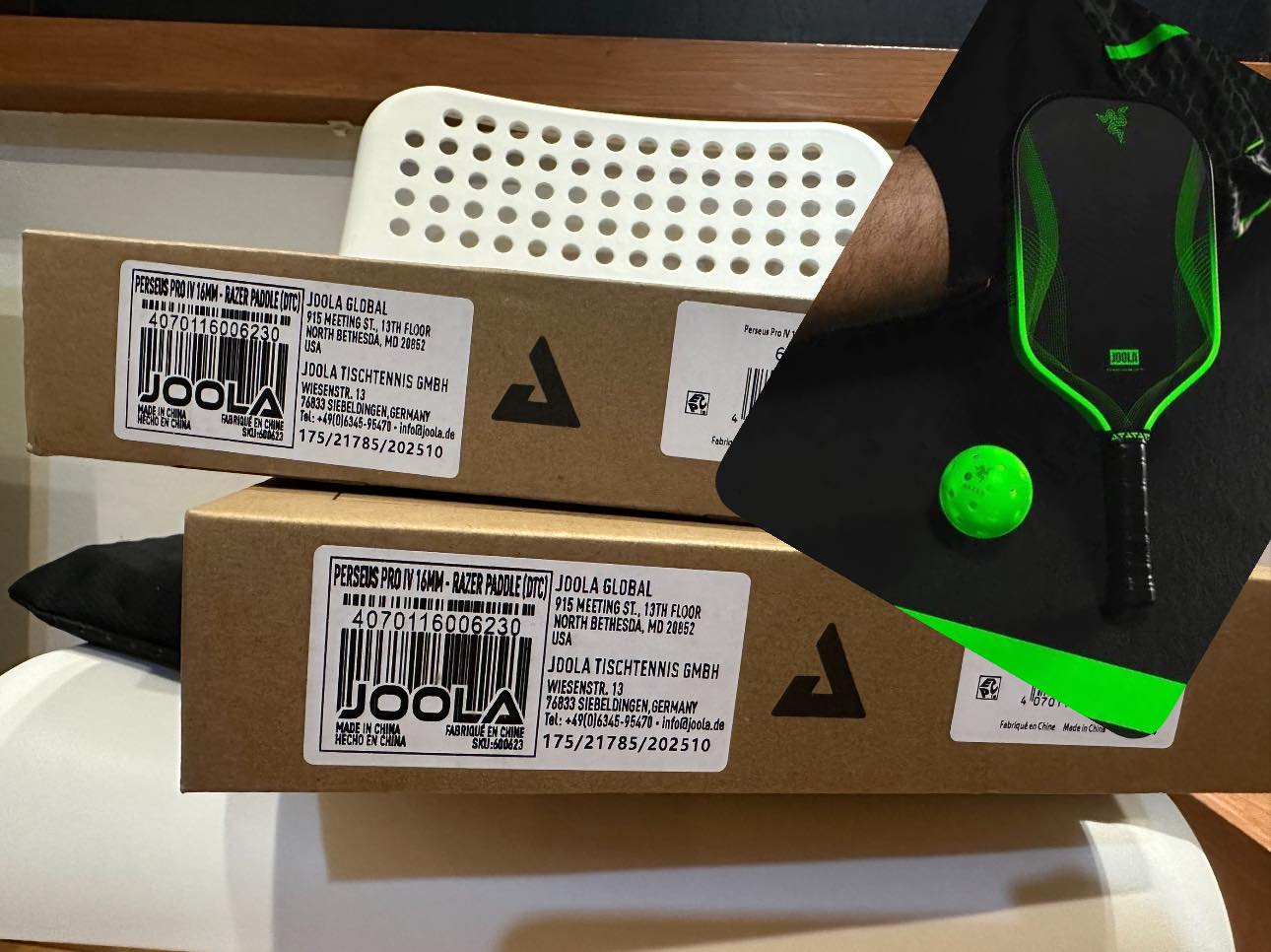 The Razer × JOOLA Perseus Pro IV 16 mm and our 802C custom 