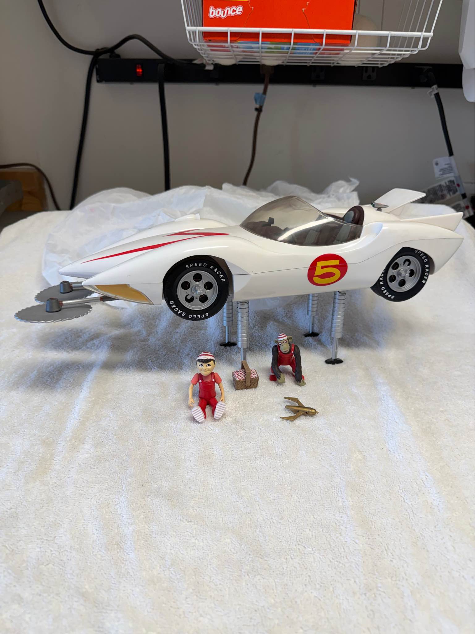 Speed Racer Mach 5 Playset w/ Spritle & Chim-Chim - Complete - Toy ...