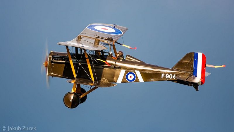 The Royal Aircraft Factory SE5a is fitted with a 200 hp Hispano