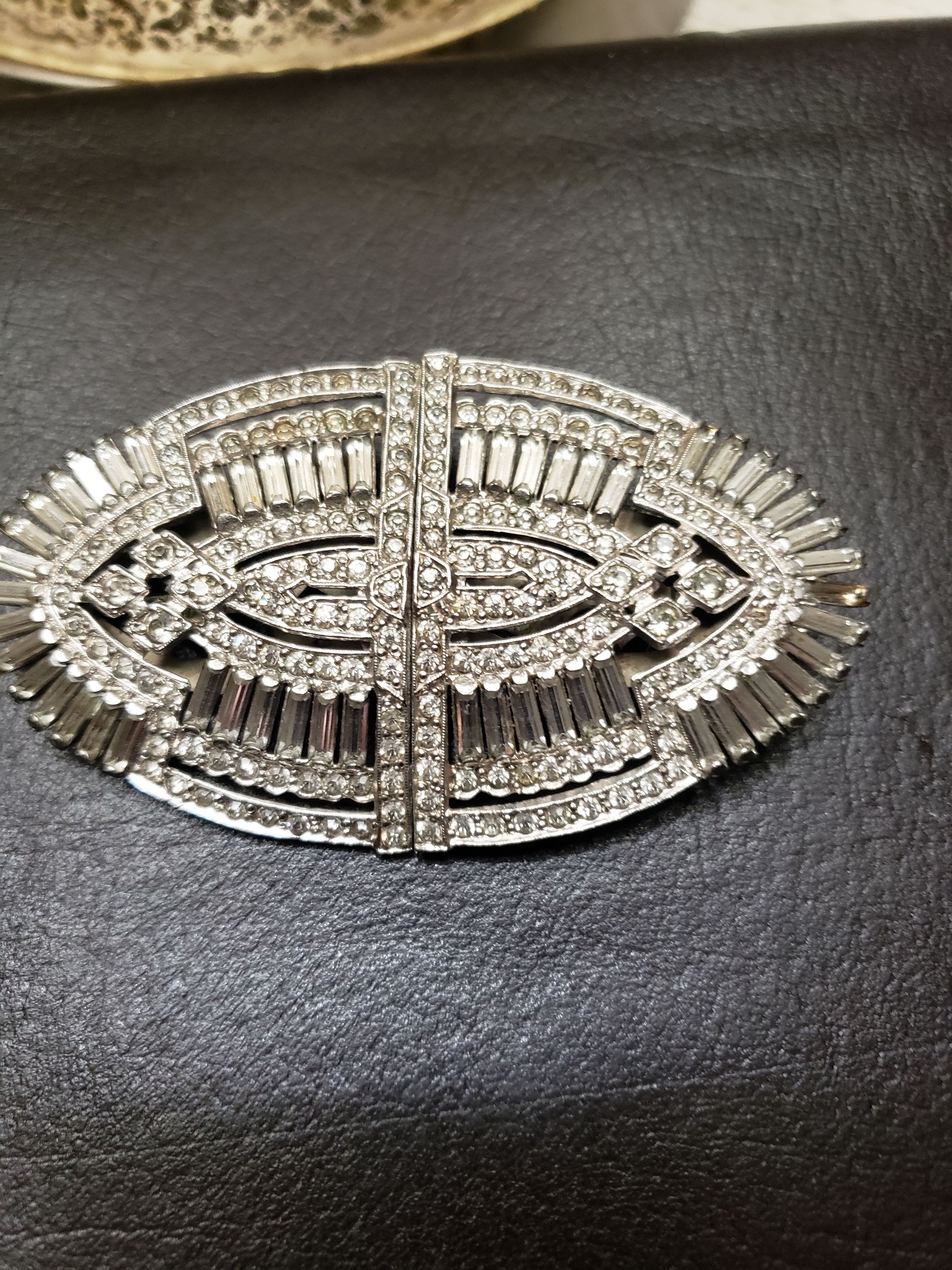 Épingle à Cravate Vintage Art Déco En Argent Sterling Avec Marcassite Et Initiales P S - Homme