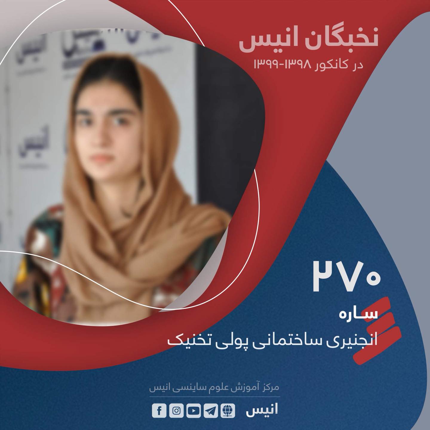 نخبگان انیس در کانکور سال... - مرکز آموزش علوم ساینسی انیس
