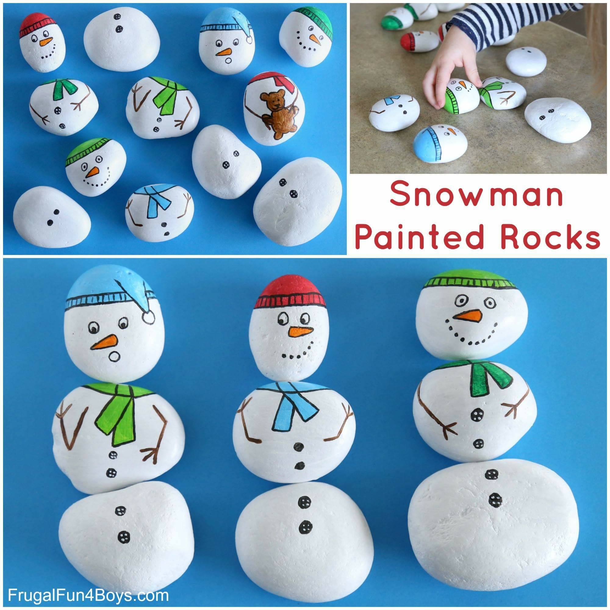 The Keeper of the Cheerios-Blog - SNOWMAN PAINTED ROCKS - You can mix ...