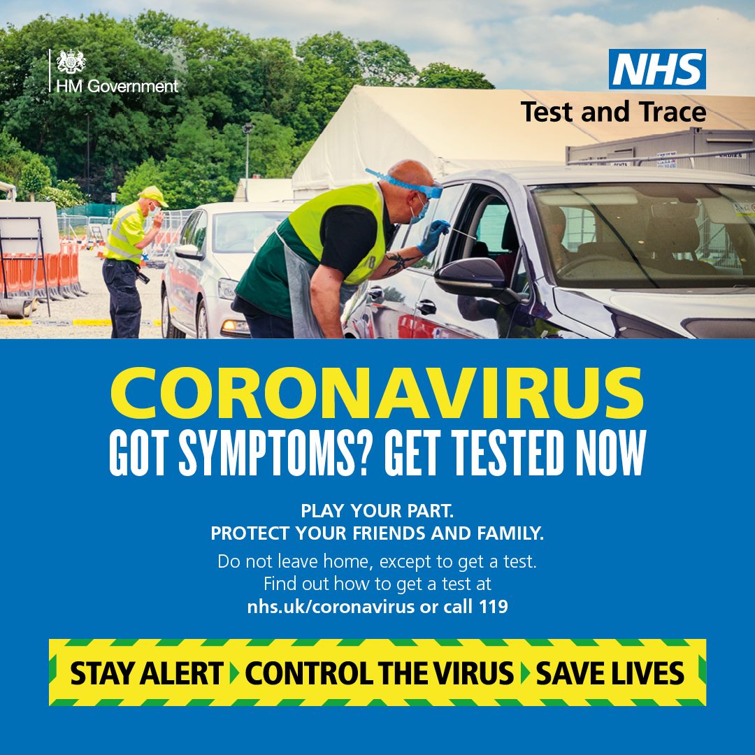 Warwick - 🤒 Got symptoms? ⚕️ Get tested 🖥️ Visit nhs.uk/coronavirus 📞 ...