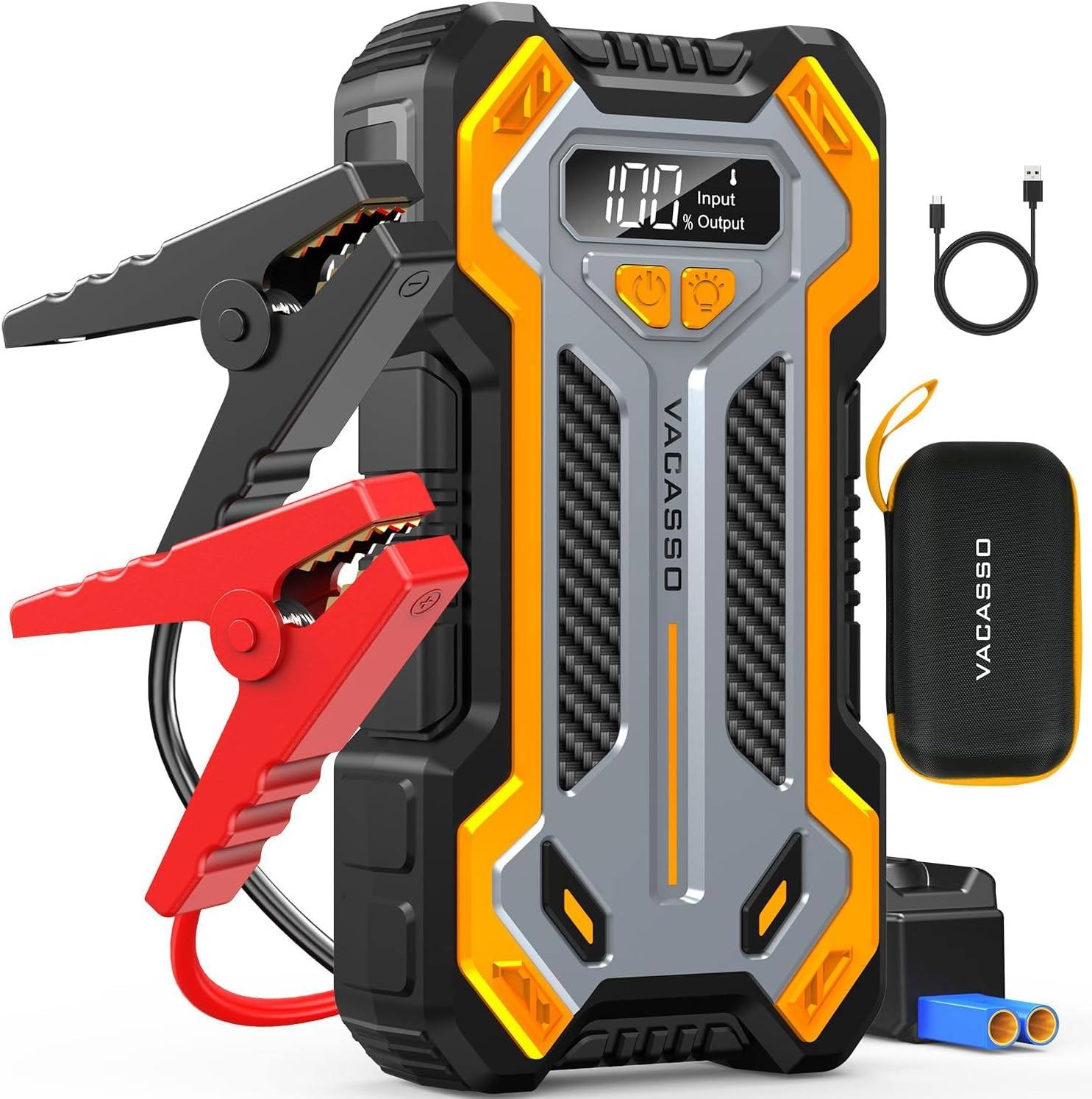 AD 5000A car battery jump starter kit for 65% off - under $35 with