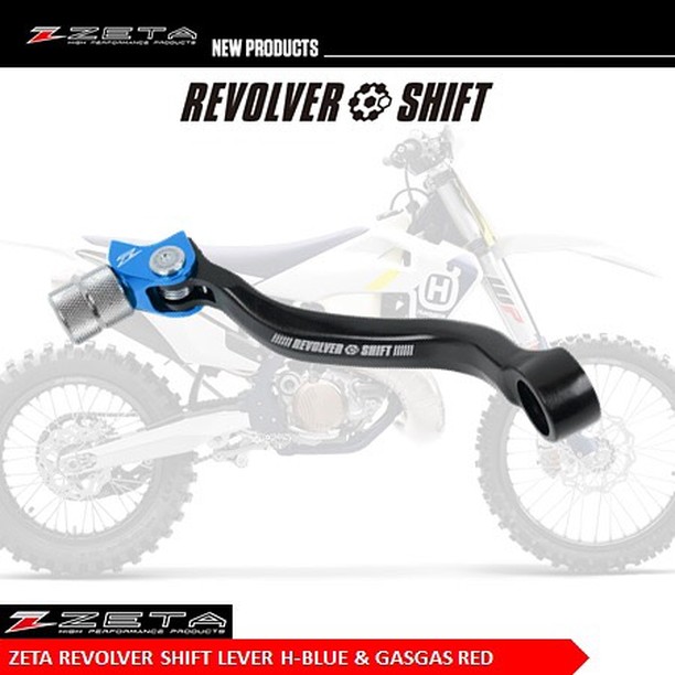 DRC ZETA Revolver Shift Lever For Motorcycles | 6-Position Adjustable Forged Aluminum Shift Arm With Foldable Knurled Tip